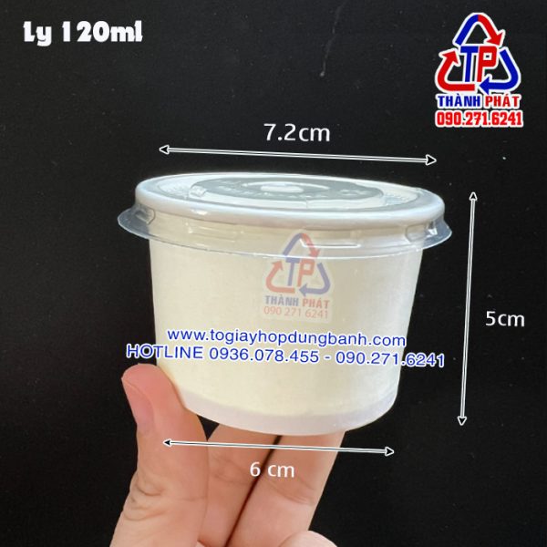 Ly giấy 120ml đựng tàu hủ singapore - Ly giấy 120ml đựng sữa chua phô mai - Ly giấy đựng topping trà sữa - Ly giấy nhỏ 120ml đựng sốt