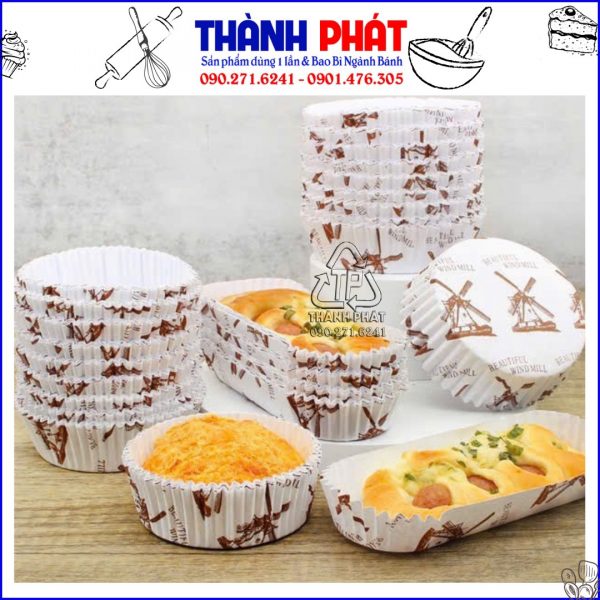 cup giấy thuyền nướng bánh trực tiếp - cup oval nướng bánh - cup chữ nhật nướng bánh trực tiếp - cup dúm chữ nhật lót bánh nướng trực tiếp