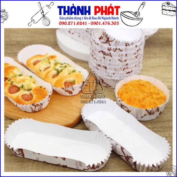 cup giấy thuyền nướng bánh trực tiếp - cup oval nướng bánh - cup chữ nhật nướng bánh trực tiếp - cup dúm chữ nhật lót bánh nướng trực tiếp