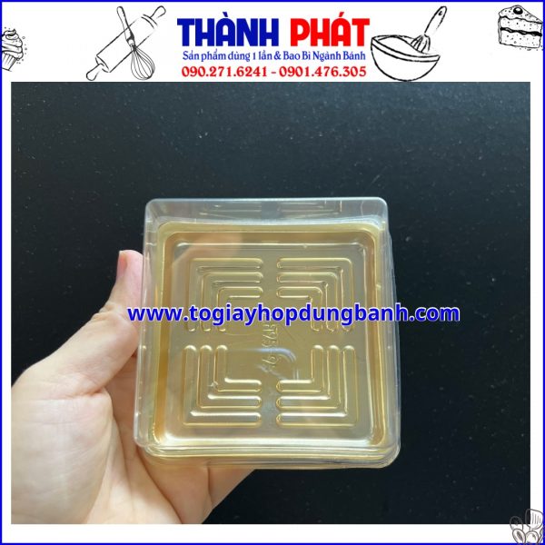 Hộp JLH95 - 95 đựng bánh trung thu 150g - Hộp đế vàng đựng bánh trung thu 150g - Hộp JLH95 đế vàng đựng bánh trung thu 150g - Hộp vuông đế vàng jlH95 đựng bánh trung thu rau 150g