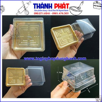 Hộp JLH95 - 95 đựng bánh trung thu 150g - Hộp đế vàng đựng bánh trung thu 150g - Hộp JLH95 đế vàng đựng bánh trung thu 150g - Hộp vuông đế vàng jlH95 đựng bánh trung thu rau 150g