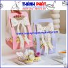 Hộp giấy nơ tím - Hộp nơ Hồng - Hộp quai xách nơ đựng cupcake - Hộp quà tặng 20-10 - Hộp quà tặng lễ 20-10 - Hộp quai xách nơ tặng quà ngày phụ nữ việt nam