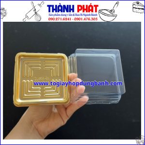 Hộp JLH95 - 95 đựng bánh trung thu 150g - Hộp đế vàng đựng bánh trung thu 150g - Hộp JLH95 đế vàng đựng bánh trung thu 150g - Hộp vuông đế vàng jlH95 đựng bánh trung thu rau 150g