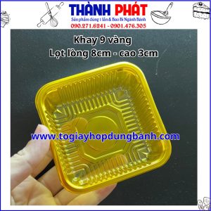 Khay đựng trung thu màu vàng 150g - Khay 9 vàng đựng bánh trung thu 150g - Khay vàng đựng bánh trung thu 150g - Khay 9 màu vàng đựng bánh 150g - chén đựng bánh trung thu 150g màu vàng