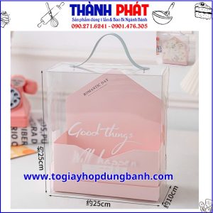 Túi mica vali đựng hoa và bánh tặng quà - Túi quà tặng mica bìa thư - Túi mica bìa thư đựng bánh và hoa - Hộp mica bìa thư - Túi vali bìa thư tặng quà