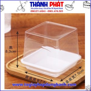 Hộp đựng bánh GY-757 - Hộp đựng bánh tiramisu - Hộp đựng bánh mousse - Hộp vuông đựng bánh lạnh - Hộp đựng bánh Thành Phát