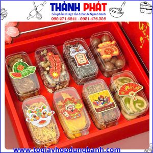Hộp mica 1250 đựng bánh cookie quà tết- hộp bánh mousse mang đi- hộp đựng bánh quy mica- hộp bánh trong suốt đẹp