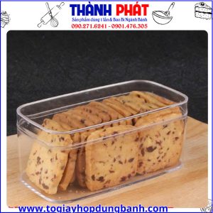 Hộp mica 1250 đựng bánh quy- hộp bánh mousse mang đi- hộp đựng bánh quy mica- hộp bánh trong suốt đẹp