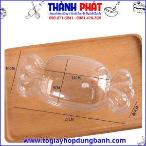 Hộp nhựa hình viên kẹo đựng bánh làm quà tặng - Hộp bánh hình viên kẹo - Hộp kẹo đựng bánh mousse - đựng bánh tiramisu