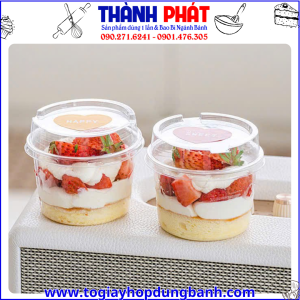 Hộp w250 đựng bánh mousse - Ly đựng bánh tiramisu - ly panna cotta 250ml - Ly đựng bánh lạnh trong suốt w250ml