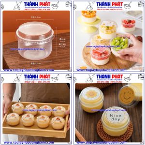 Hủ pudding nhỏ GD-2001 -Hộp flan 125ml GD-2001 -Hộp đựng pudding 125ml đựng bánh lạnh -Hộp tròn hấp cách thủy bánh flan