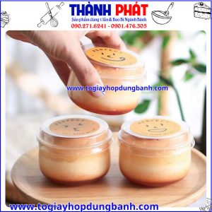Hủ pudding nướng 7545 đựng bánh flan- Hủ pudding lớn 140ml 7545 -Hộp pudding-Hộp đựng bánh flan nướng-Hũ pudding tròn có nắp
