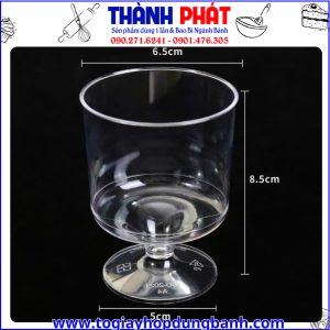 Kích thước ly GD-2021 đựng bánh mousse - Ly mica đựng bánh tiệc teabreak - Ly mica chân đế GD-2021 đựng kem - Ly panna cotta GD-2021