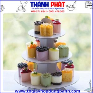 Ly mica tim 5040 đựng bánh mousse - Ly trang trí tiệc teabreak-ly mica hình tim- ly mica đựng bánh mousse
