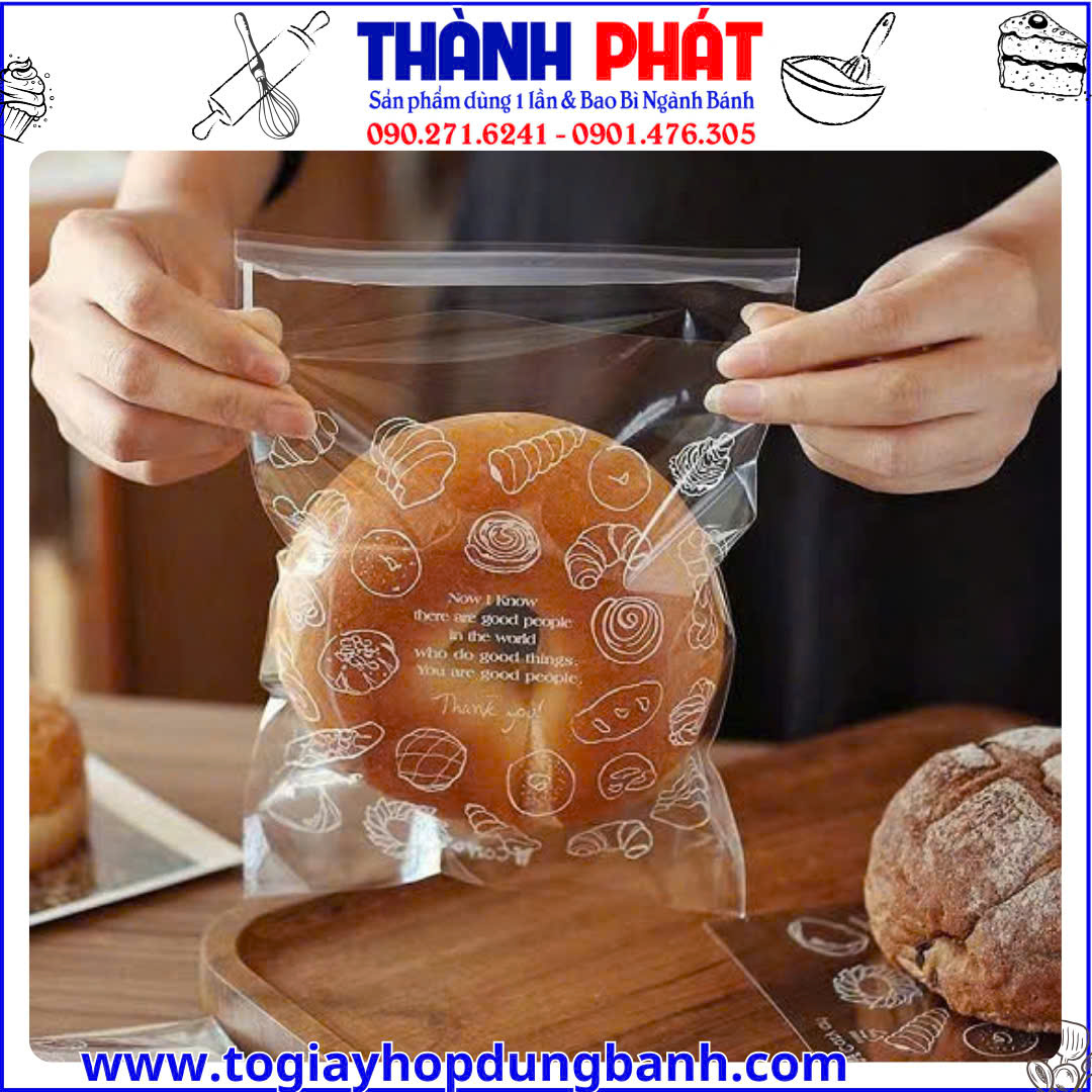 Túi đựng bánh mì bơ tỏi - Túi đựng bánh ngọt in hình dễ thương-túi nilon đựng bánh ngọt- túi đựng bánh handmade Túi đựng bánh mì bơ tỏi - Túi đựng bánh ngọt in hình dễ thương-túi nilon đựng bánh ngọt- túi đựng bánh handmade