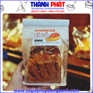 Túi gấp mí trắng - nâu size nhỏ - Túi giấy đựng sanwhich- Túi giấy đựng bắp rang - Túi giấy miệng kẽm quấn đựng bánh ngọt