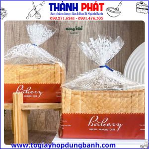 Túi sandwich nho đỏ đựng bánh mì hoa cúc - Túi đựng bánh mì hoa cúc - Túi đựng bánh ngọt bakery đỏ kèm kẽm buộc