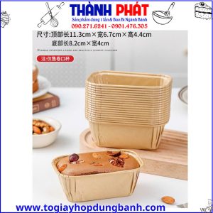 cup giấy kraft nướng bánh -khuôn giấy nướng bánh mini -cup giấy bánh handmade dễ thương -khuôn giấy làm bánh chuối yến mạch