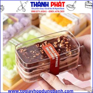 hộp bánh dessert mini- hộp bánh mousse mang đi- hộp đựng bánh quy mica- hộp bánh trong suốt đẹp