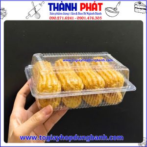hộp bánh su kem nhựa trong suốt- hộp đựng bánh mini- hộp bánh takeaway- hộp đựng bánh lạnh
