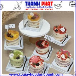 hộp bento cake- hộp đựng bánh bento- hộp nhựa đựng bánh mini- hộp bánh bento HT903