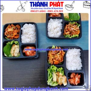 hộp cơm văn phòng tiện lợi -hộp đựng đồ ăn mang đi -hộp cơm take away 4 ngăn- hộp nhựa cao cấp đựng thức ăn