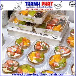 hộp đựng bánh 2 ngăn -hộp nhựa đựng bánh tart -hộp đựng bánh trung thu mini- hộp nhựa đựng bánh ngọt - Copy