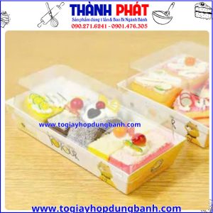 hộp đựng bánh E1985- hộp giấy gấu vàng- hộp đựng bánh bông lan- hộp bánh cao cấp- hộp bánh mang đi- hộp giấy tiệm bánh đẹp