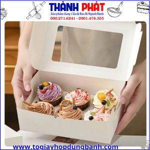 hộp đựng bánh cupcake- hộp bánh cupcake bakery- hộp đựng bánh muffin- hộp cupcake cao cấp- hộp giấy đựng bánh
