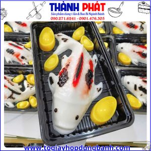 hộp đựng bánh rau câu 3D -hộp nhựa chữ nhật đựng bánh -hộp đựng rau câu trung thu -hộp đựng bánh mousse chữ nhật