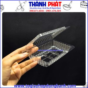 hộp đựng đồ ăn nhanh mini -hộp nhựa PET đựng thực phẩm- hộp đựng sushi nhỏ -hộp đựng bánh mini giá rẻ