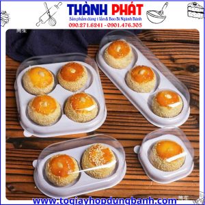 hộp nhựa đựng bánh 4 ngăn- hộp đựng bánh tart- hộp đựng bánh trung thu mini- hộp nhựa đựng bánh ngọt nhiều ngăn