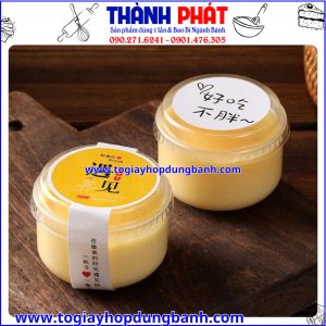hũ pudding 125ml- hộp flan GD2001- hũ đựng bánh flan- hũ pudding có nắp