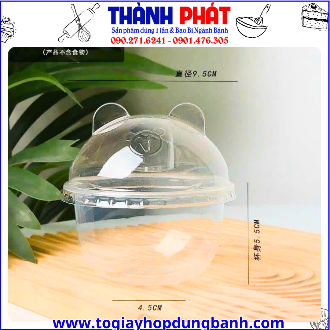 ly nhựa 250ml- ly nắp gấu dễ thương- ly đựng bánh mousse- ly đựng panna cotta ly nhựa 250ml- ly nắp gấu dễ thương- ly đựng bánh mousse- ly đựng panna cotta