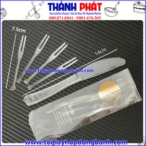 Nĩa nhựa ăn bánh trung thu- bộ dao nĩa tiệc ngọt- set dao nĩa bánh trung thu giá rẻ- phụ kiện hộp bánh trung thu