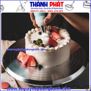 bàn xoay làm bánh giá rẻ- dụng cụ làm bánh kem- bàn xoay phủ kem- bàn xoay bắt kem- bàn xoay inox cao cấp.