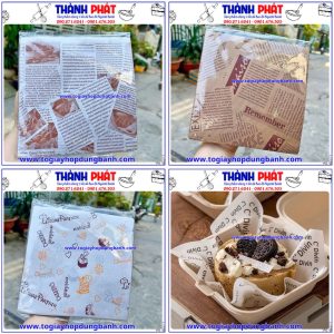 giấy nến lót bánh bento- giấy lót bánh chống dính 18x18cm- giấy nến vuông lót bánh- giấy lót bánh bento- giấy chống dính thực phẩm