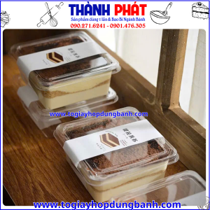 hộp W01 đựng tiramisu-hộp đựng bánh cuộn Thụy Sỹ- hộp nhựa trong đựng bánh- hộp PET đựng bánh ngọt- hộp bánh take away