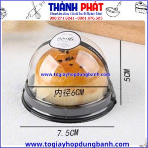 hộp cầu XY68S đế đen- hộp đựng bánh lava trứng chảy- hộp bánh trung thu mini 50g-hộp bánh trung thu cao cấp
