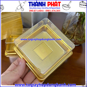 hộp đựng bánh mousse đế vàng sang trọng -hộp bánh trung thu mini nắp trong suốt đẹp -hộp đựng bánh cao cấp vuông 9cm đế vàng -hộp bánh trung thu mini đẹp đế vàng-hộp xy80s đế vàng sang trọng