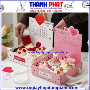 hộp mica màu pastel đựng bánh kem -hộp bánh romantic -hộp đựng bánh in lịch -hộp bánh kem mini đẹp -hộp đựng bánh quà sinh nhật