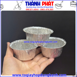 khuôn bạc nướng bánh 100ml- chén nhôm bạc nướng hàu- chén bạc đựng sốt trứng muối- khuôn nhôm nướng bánh mini