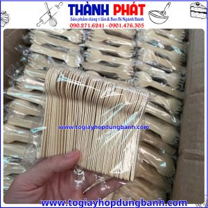 muỗng đầu nĩa gỗ 10cm- muỗng nĩa gỗ dùng 1 lần- muỗng gỗ ăn bánh- muỗng nĩa gỗ ăn mousse- muỗng nĩa gỗ tiramisu- muỗng gỗ nhỏ