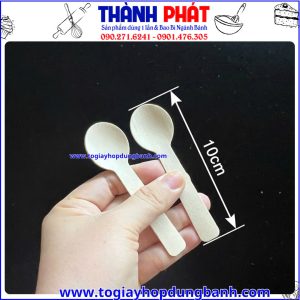 muỗng gỗ 10cm- muỗng gỗ ăn kem- muỗng gỗ dùng 1 lần- muỗng gỗ ăn mousse- muỗng gỗ tiramisu