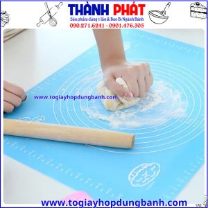 tấm chống dính nhào bột- thảm silicon chịu nhiệt-dụng cụ làm bánh- tấm lót nhào bánh- tấm cán bột