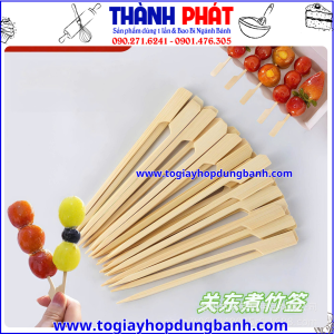 xiên cờ trang trí bánh- xiên trái cây gỗ- que xiên thịt nướng- xiên gỗ dùng 1 lần