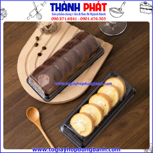 Hộp bậc thang 21-8- hộp đựng bánh bông lan cuộn-hộp đựng dessert- hộp nhựa nắp trong- hộp đựng bánh mousse