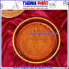 Khay tròn vàng đựng bánh trung thu 1,2kg -Túi Hàn miệng đựng bánh trung thu 1200g -Khay đựng bánh dẻo 1,2kg- Set bao bì vàng trung thu cao cấp