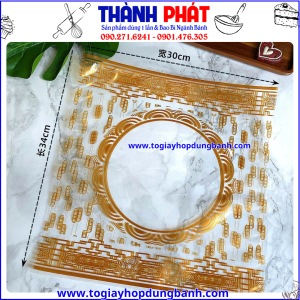 Khay tròn vàng đựng bánh trung thu 1,2kg -Túi Hàn miệng đựng bánh trung thu 1200g -Khay đựng bánh dẻo 1,2kg- Túi ép miệng bánh trung thu