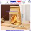 Túi gấp mí nhỏ- Túi giấy gấp mí 13x10x28cm- Túi đựng bánh mì hoa cúc- Túi giấy đựng bánh ngọt- Túi giấy sandwich- Túi giấy bakery- Túi giấy có cửa sổ